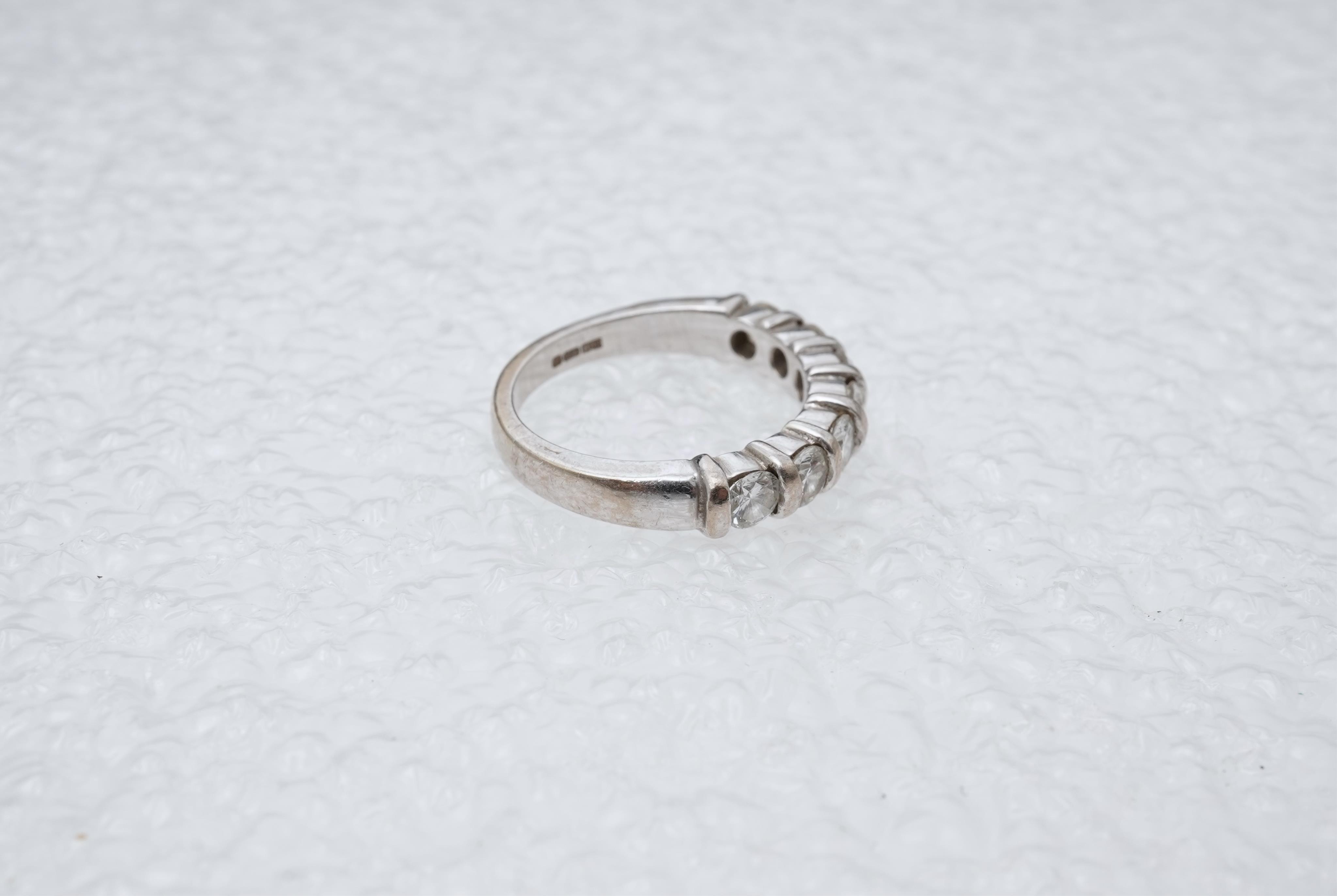 A seven-stone diamond ring